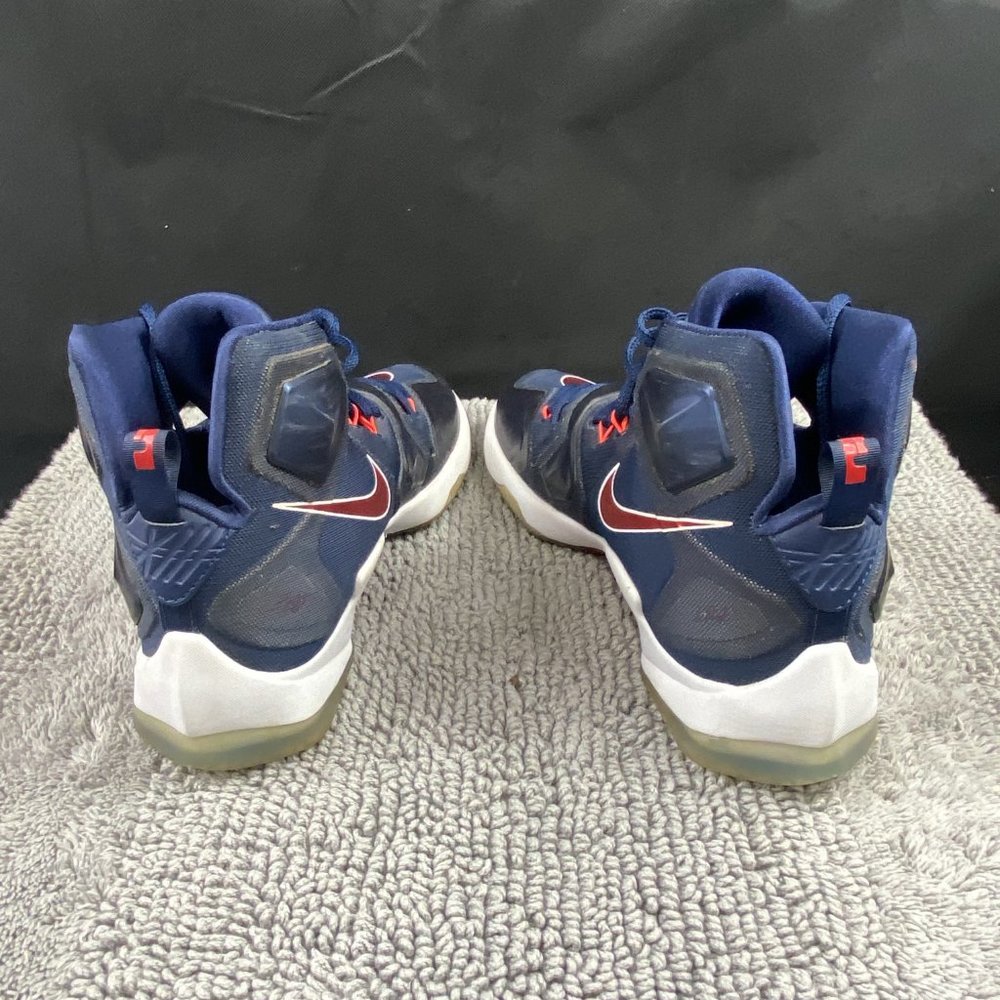 Nike Lebron XIII Basketball Sneakers Shoes Mens Size 10.5 Navy Red 807219-461 - Picture 6 of 11